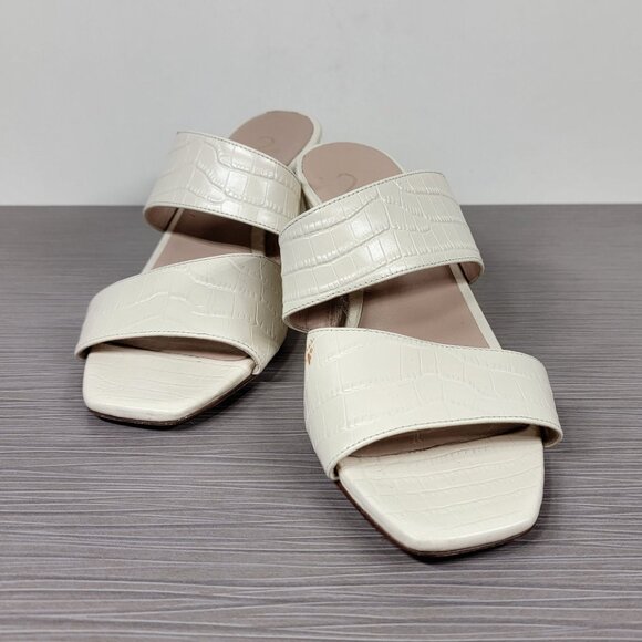 Naturalizer 27 Edit Venice Sandal, Ivory Croco Print Leather, Size 8 M / 38 - Picture 4 of 13